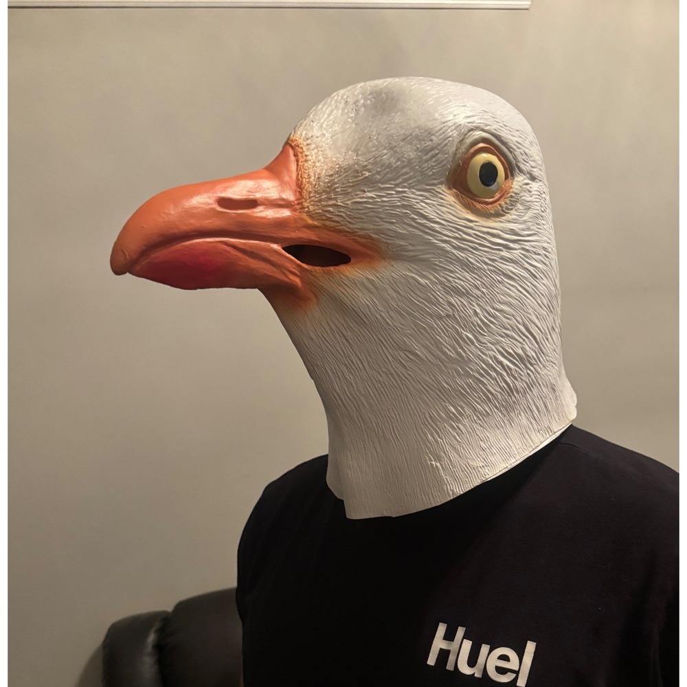 Realistic eagle Latex Mask Full Head Bird Costume Halloween Prank Accessory